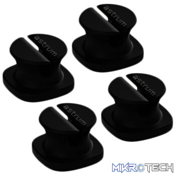 CO060 Mini Cable Organizer Clips  4 Piece Set for Cable Management  Black
